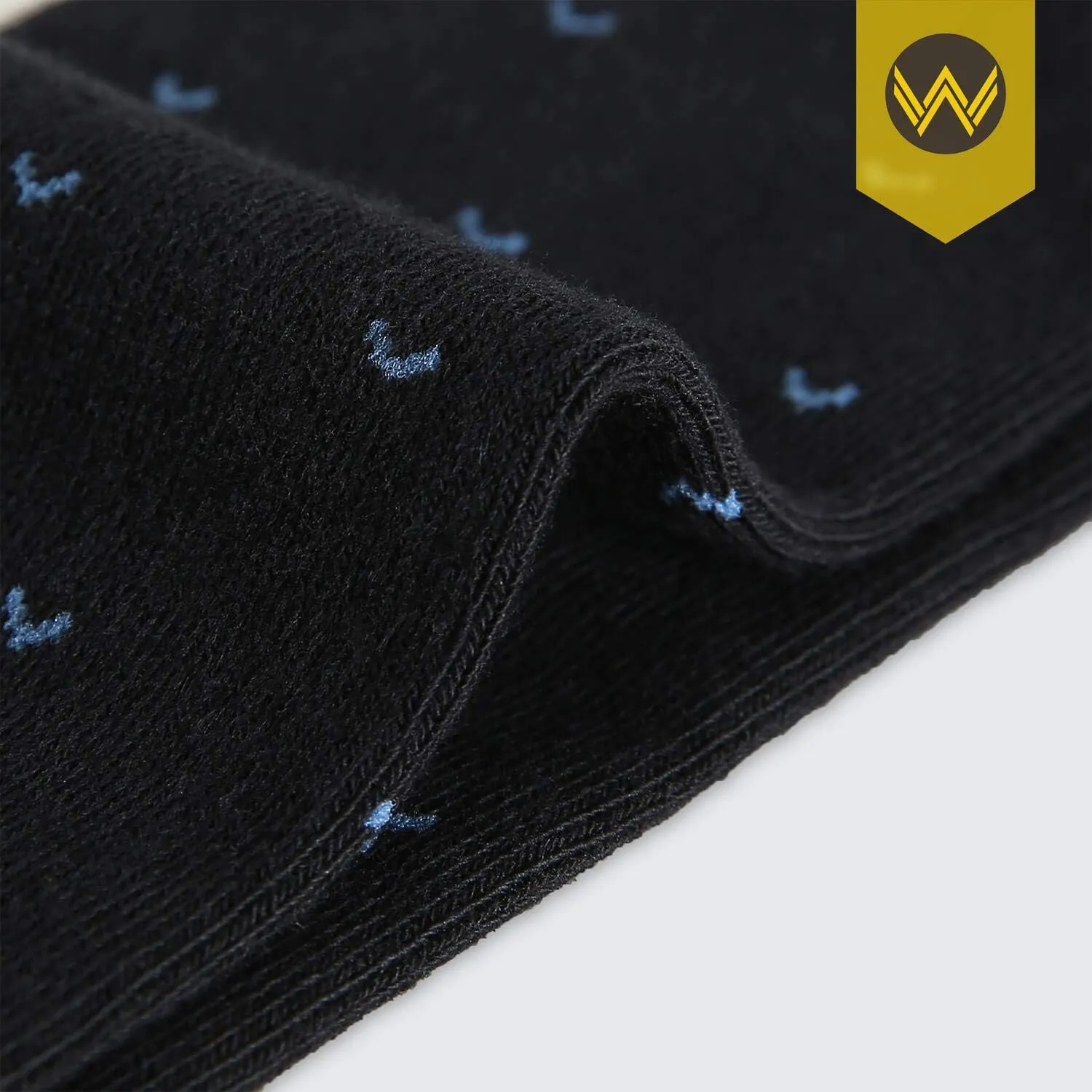 WANDER Men's Dress Socks Cotton Thin Classic Lightweight Socks 6/8 Pairs Solid & Patterned Soft Breathable Socks