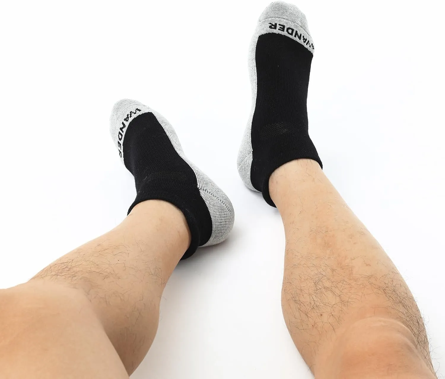 WANDER Merino Wool Ankle Running Hiking Socks 3 Pairs Lightweight Cushioned Sweat-Wicking No Show Athletic Socks Men Women