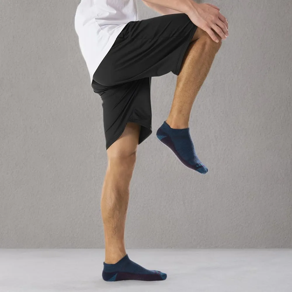 WANDER Merino Wool Ankle Running Hiking Socks 3 Pairs Lightweight Cushioned Sweat-Wicking No Show Athletic Socks Men Women