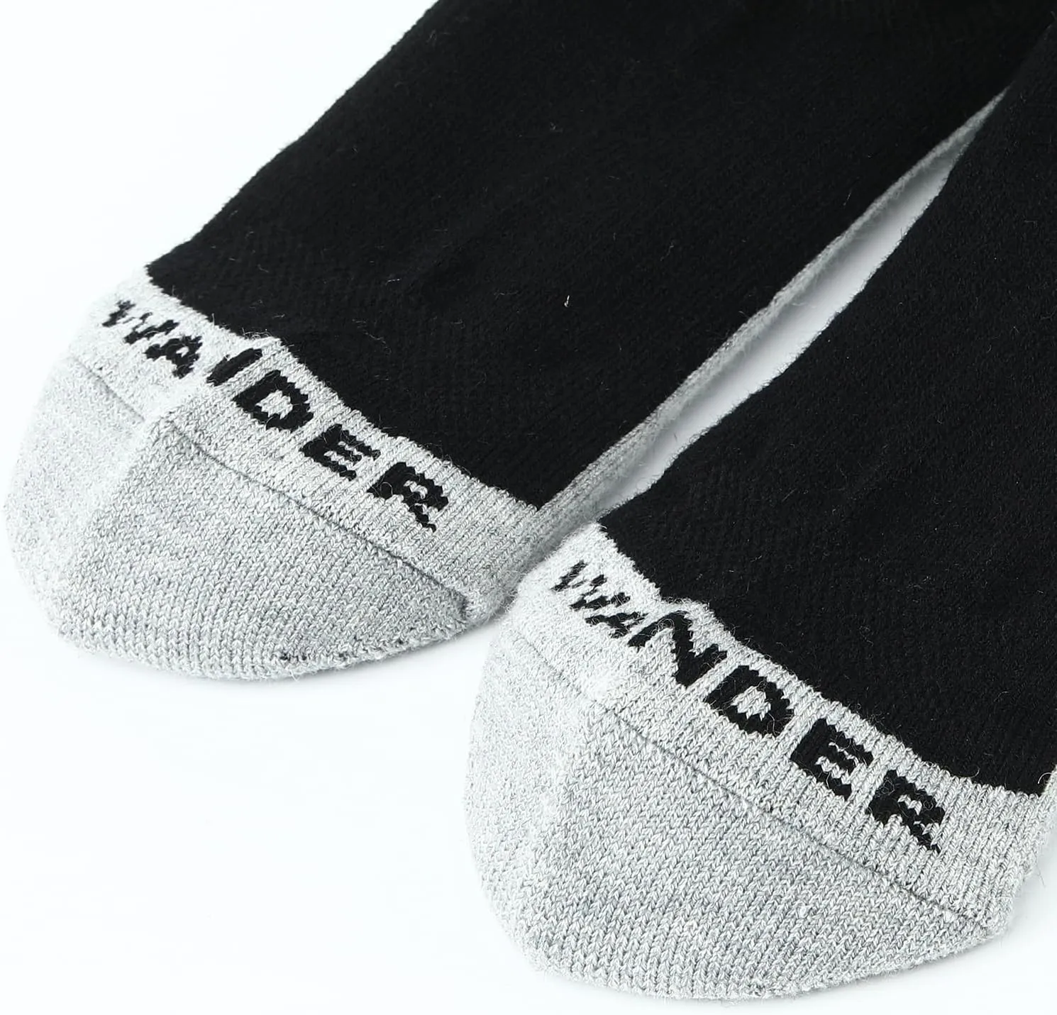 WANDER Merino Wool Ankle Running Hiking Socks 3 Pairs Lightweight Cushioned Sweat-Wicking No Show Athletic Socks Men Women