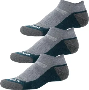 WANDER Merino Wool Ankle Running Hiking Socks 3 Pairs Lightweight Cushioned Sweat-Wicking No Show Athletic Socks Men Women