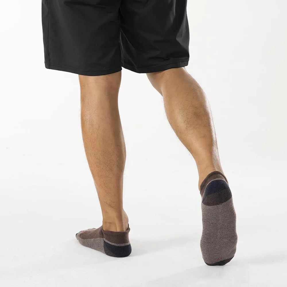 WANDER Merino Wool Ankle Running Hiking Socks 3 Pairs Lightweight Cushioned Sweat-Wicking No Show Athletic Socks Men Women