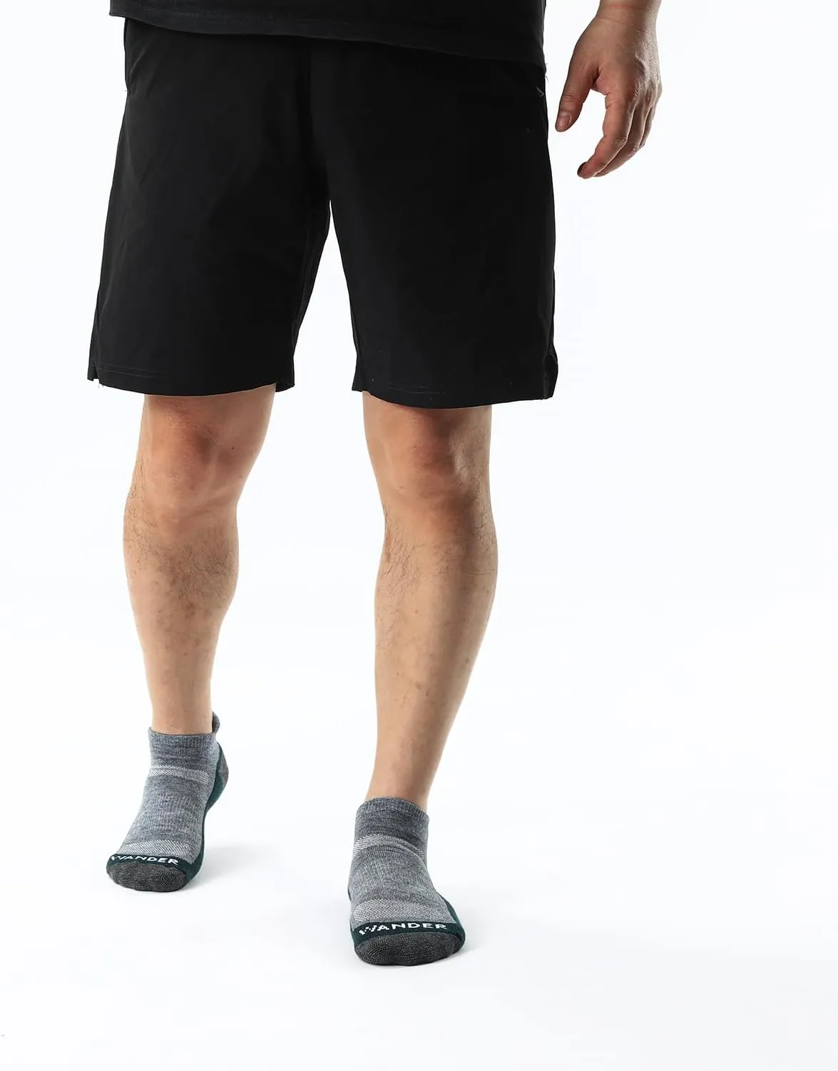 WANDER Merino Wool Ankle Running Hiking Socks 3 Pairs Lightweight Cushioned Sweat-Wicking No Show Athletic Socks Men Women