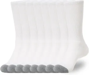 WANDER Women's Athletic Crew Socks 8 Pairs Cushion Running Socks for Women Sport Wicking Cotton Socks 7-10/10-14