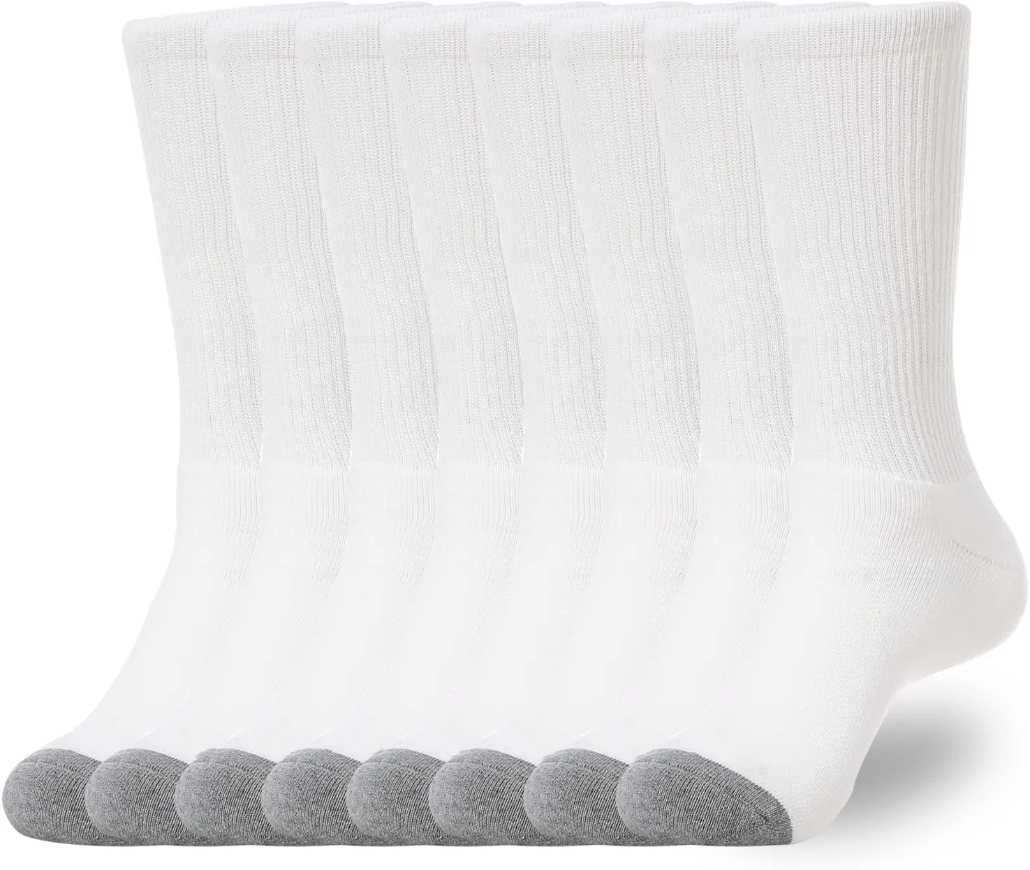 WANDER Women's Athletic Crew Socks 8 Pairs Cushion Running Socks for Women Sport Wicking Cotton Socks 7-10/10-14
