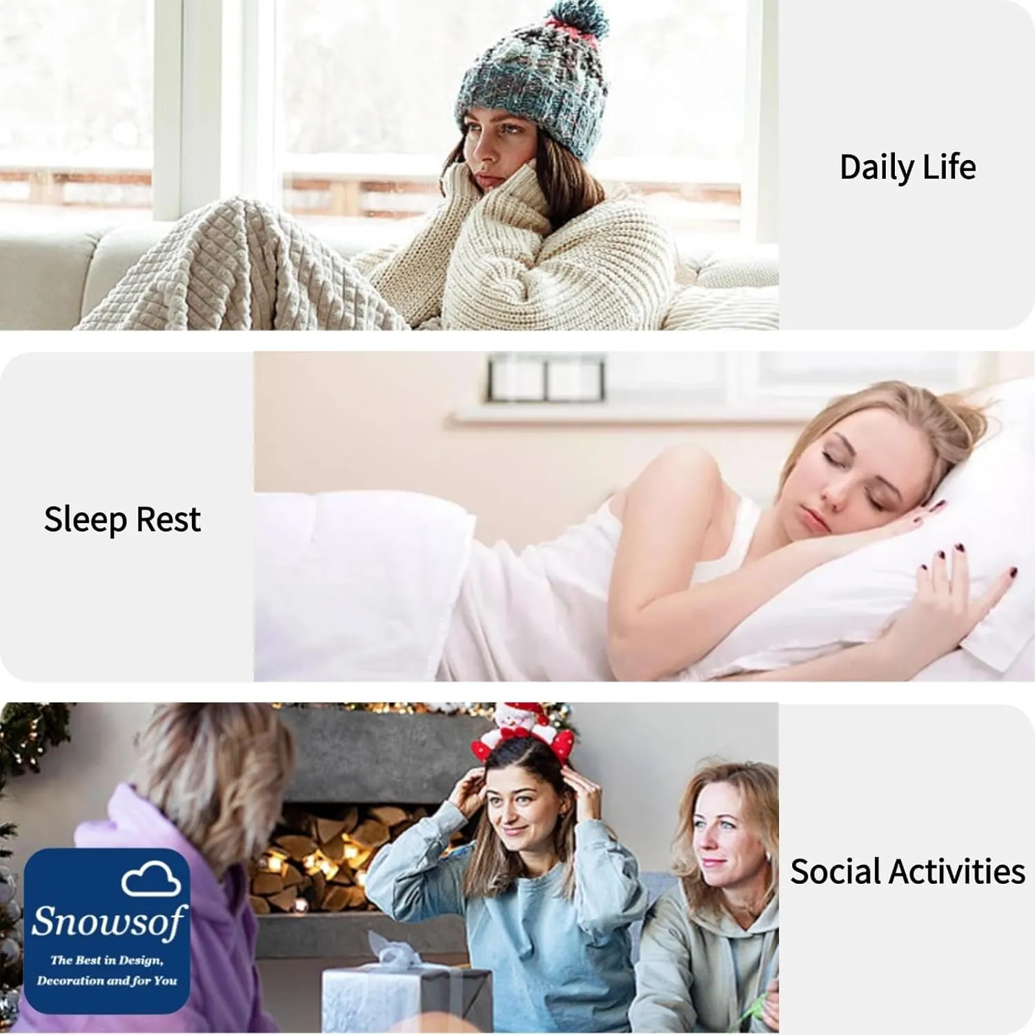 Warm Fuzzy Winter Socks for Women - Warm Thick Socks, Thermal Snow Socks for Cold Weather