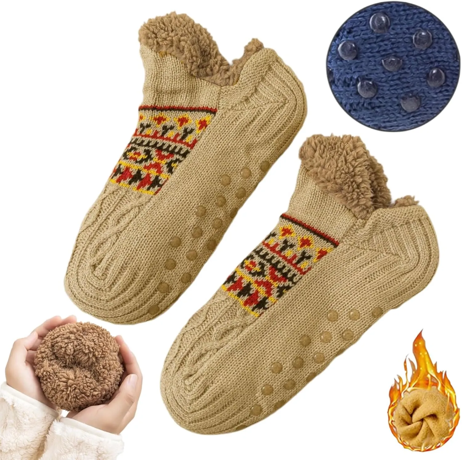 Warm Fuzzy Winter Socks for Women - Warm Thick Socks, Thermal Snow Socks for Cold Weather