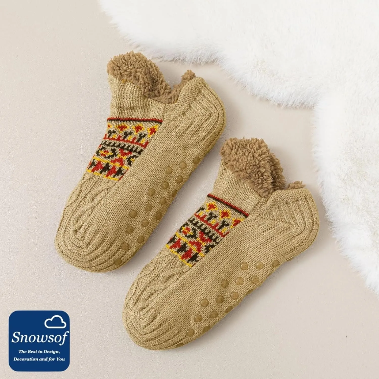 Warm Fuzzy Winter Socks for Women - Warm Thick Socks, Thermal Snow Socks for Cold Weather