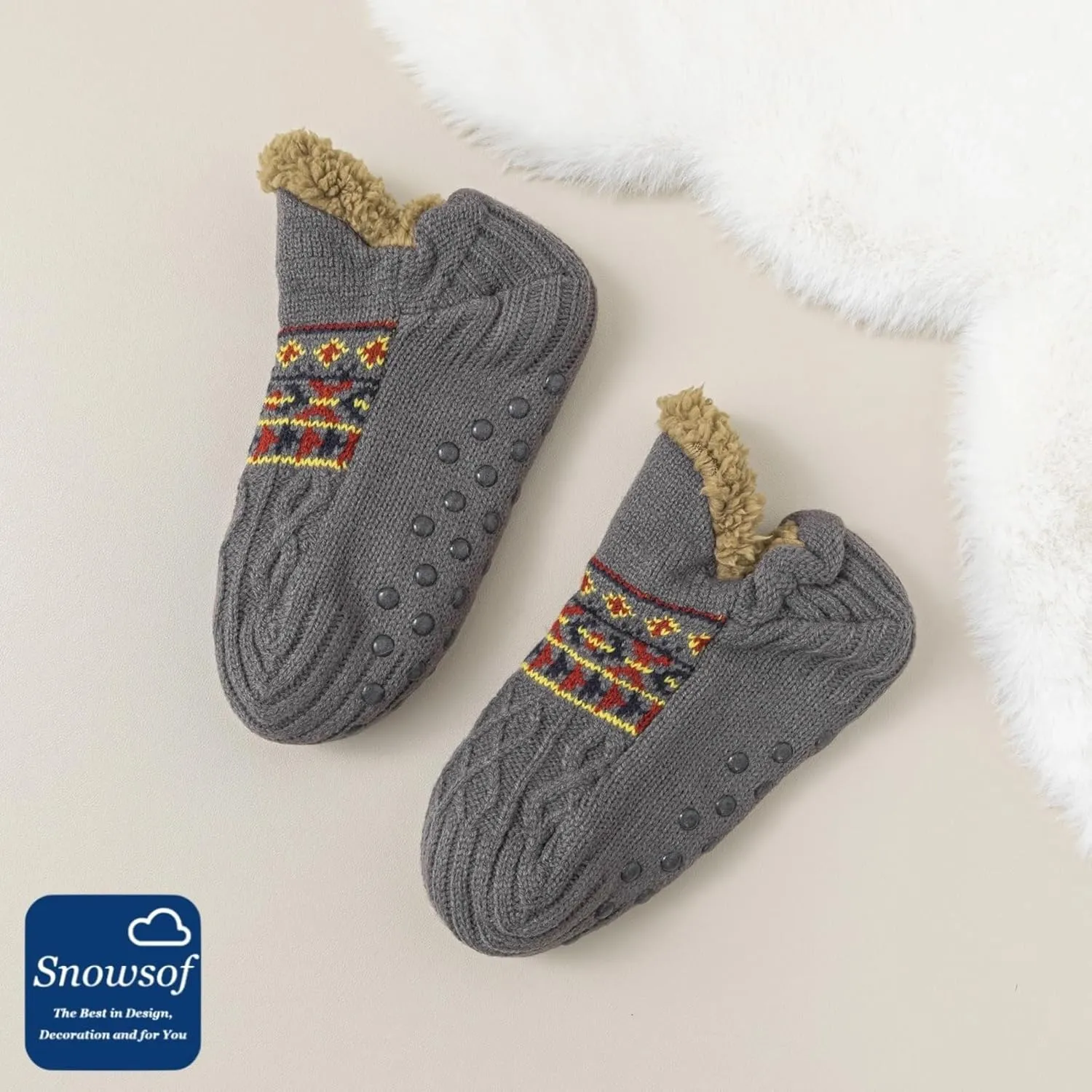 Warm Fuzzy Winter Socks for Women - Warm Thick Socks, Thermal Snow Socks for Cold Weather