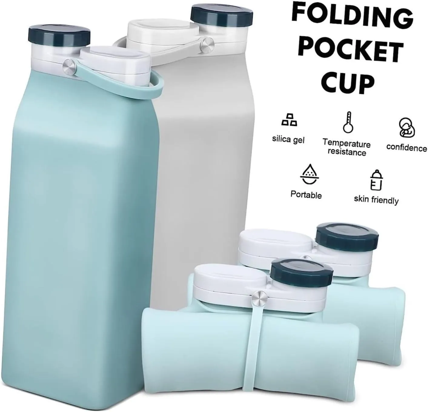 Water Bottle Sports Water Bottles Outdoorsy Squeeze Water Bag Water Drinking Bottle Collapsible Water Bottles Travel Water Bottle(Blue)