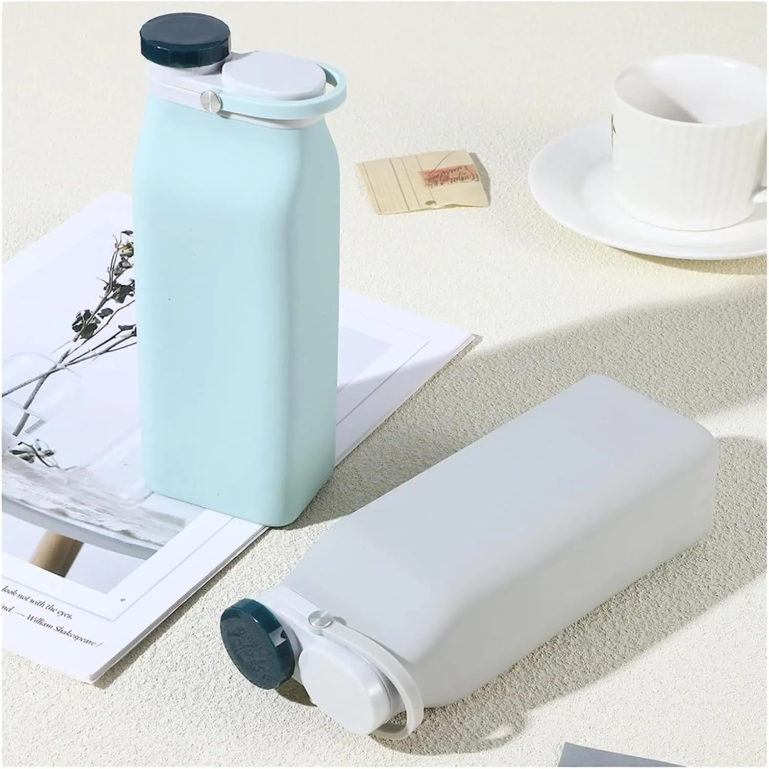 Water Bottle Sports Water Bottles Outdoorsy Squeeze Water Bag Water Drinking Bottle Collapsible Water Bottles Travel Water Bottle(Blue)
