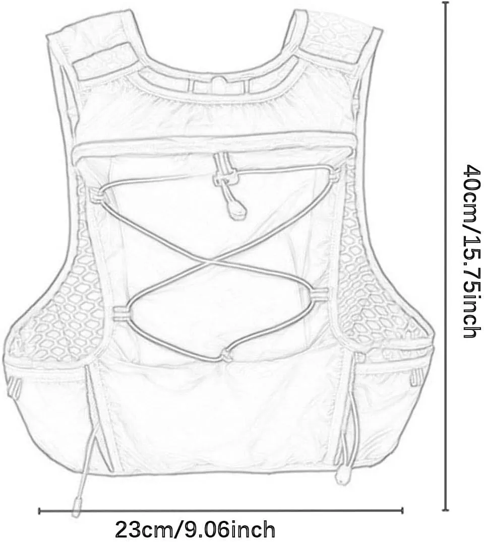 Water Pack Hydration Backpack Multi Pocket Breathable Sport Bag 5L Daypack for Running Cycling Camping Night Walking