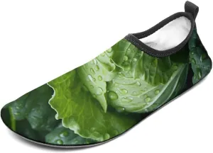 Water Shoes for Women Men Green Cabbage Water Sports Shoes Slip-on Breathable Lightweight Athletic Aqua Sock 11/12men