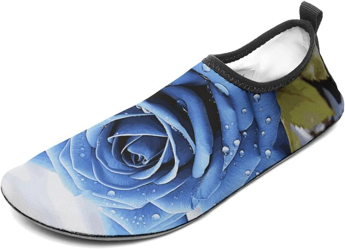 Water Shoes for Women Men Romantic Blue Rose Water Sports Shoes Slip-on Breathable Lightweight Athletic Aqua Sock