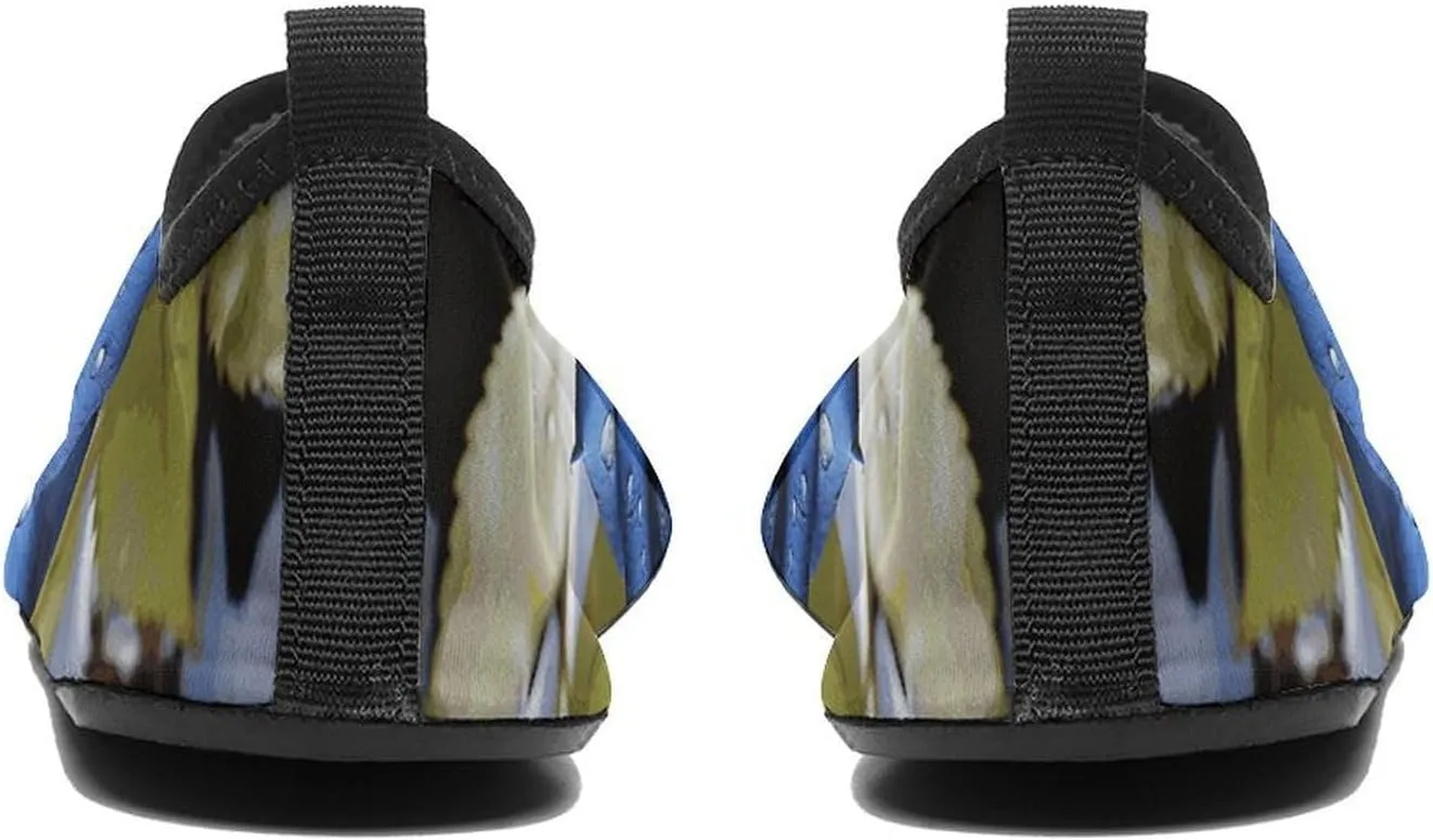 Water Shoes for Women Men Romantic Blue Rose Water Sports Shoes Slip-on Breathable Lightweight Athletic Aqua Sock