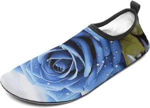Water Shoes for Women Men Romantic Blue Rose Water Sports Shoes Slip-on Breathable Lightweight Athletic Aqua Sock