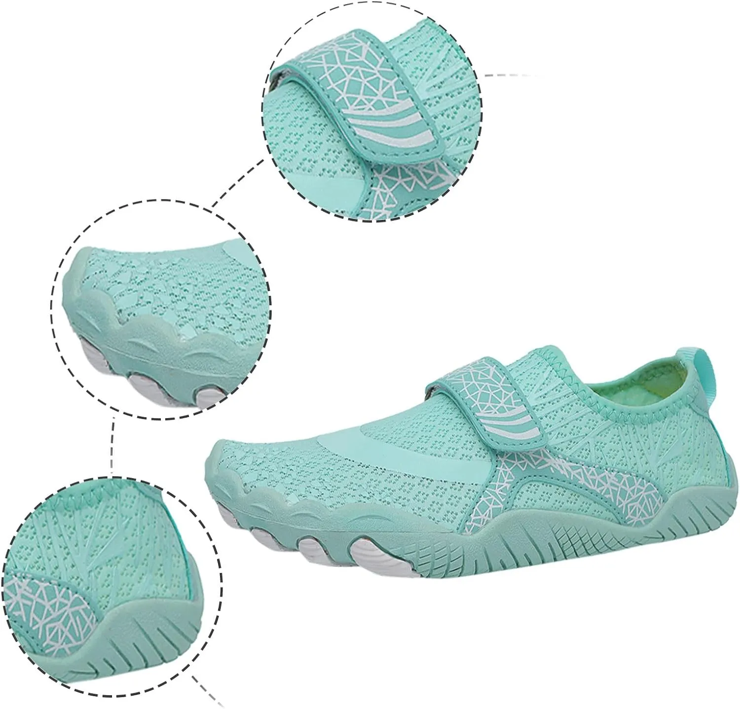 Water Shoes Mens Womens Quick-Dry Barefoot Swim Beach Pool Shoes Comfy Aqua Yoga Socks for Hiking Walking Diving Wading Surf Outdoor Water Sports Adult Aqua Shoe with Adjustable Elastic Band