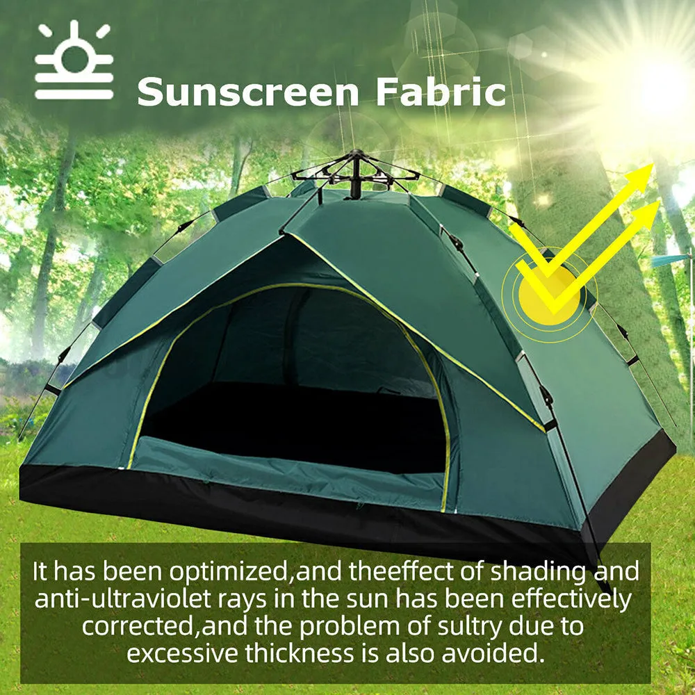Waterproof Automatic Camping Tent 3-5 Person Come with Moisture Proof Pad(Green)-NSW_Metro