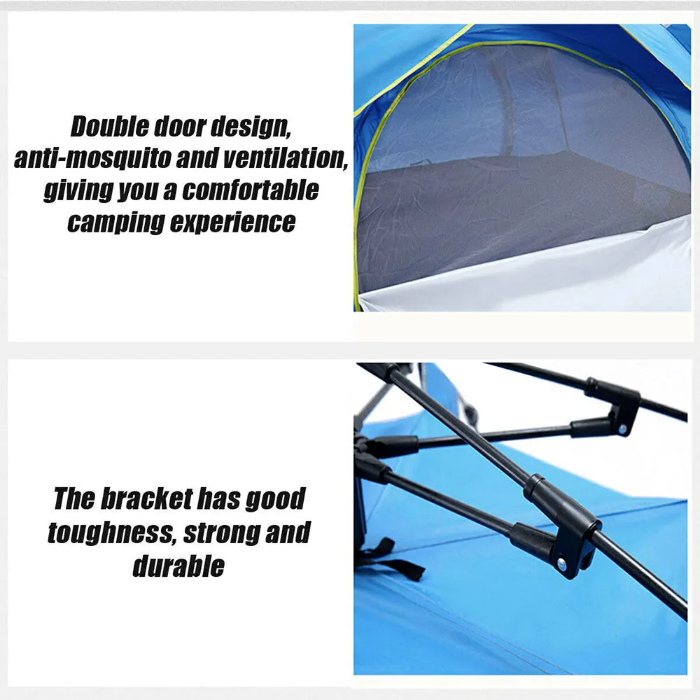 Waterproof Automatic Camping Tent 3-5 Person Come with Moisture Proof Pad(Green)-NSW_Metro
