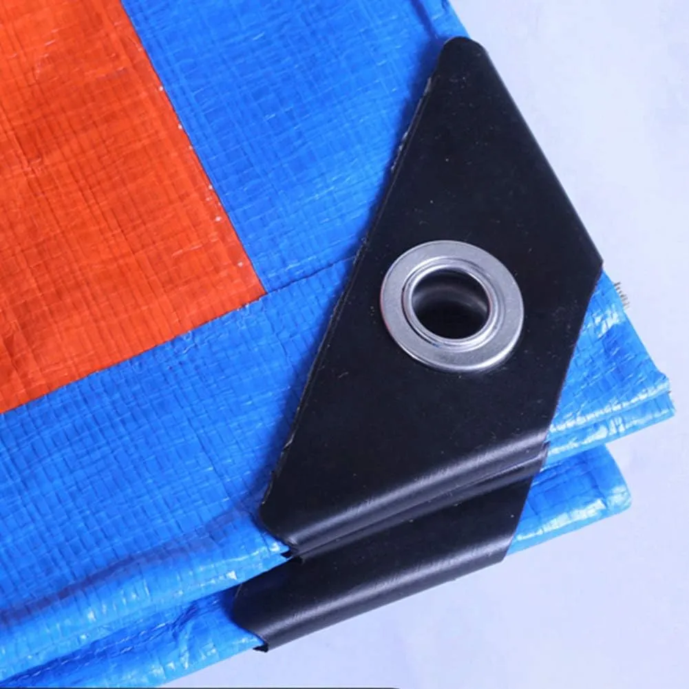 Waterproof Lightweight Tarpaulin Cover Ground Sheet Cover Heavy Duty Tarp Camping Sheet with Eyelets, for Canopy Tent Garden Pool Truck,Blue,3x3m (Blue 8x15m)