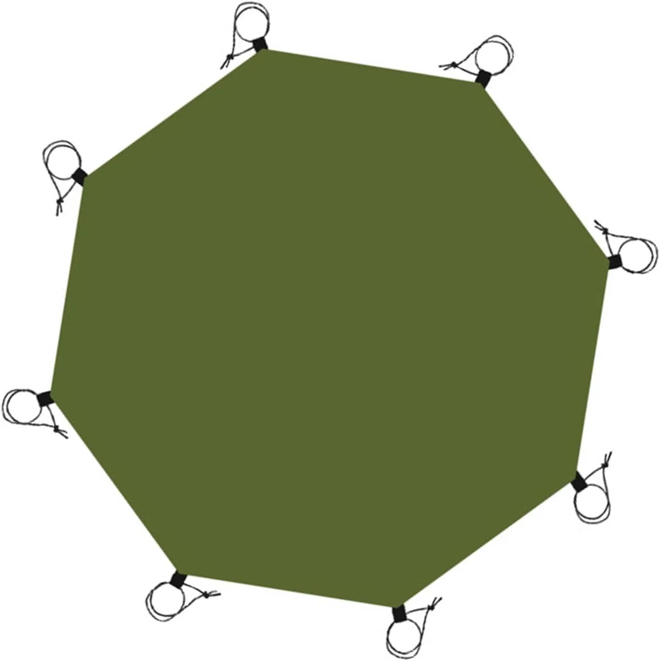 Waterproof Octagonal Tent Footprint Camping Tarp, Lightweight Ground Sheet Floor Mat for Camping Gear Backpacking Trips