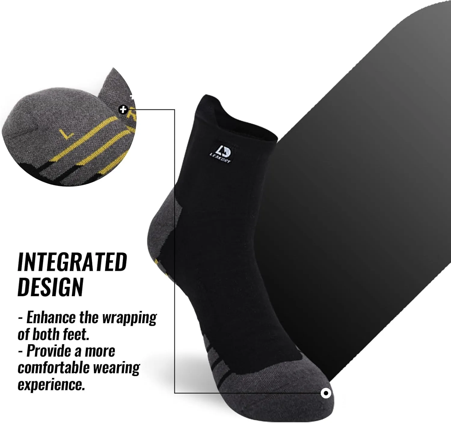 Waterproof Socks,3 Layer Hiking Windproof Breathable,Ankel Socks,Unisex