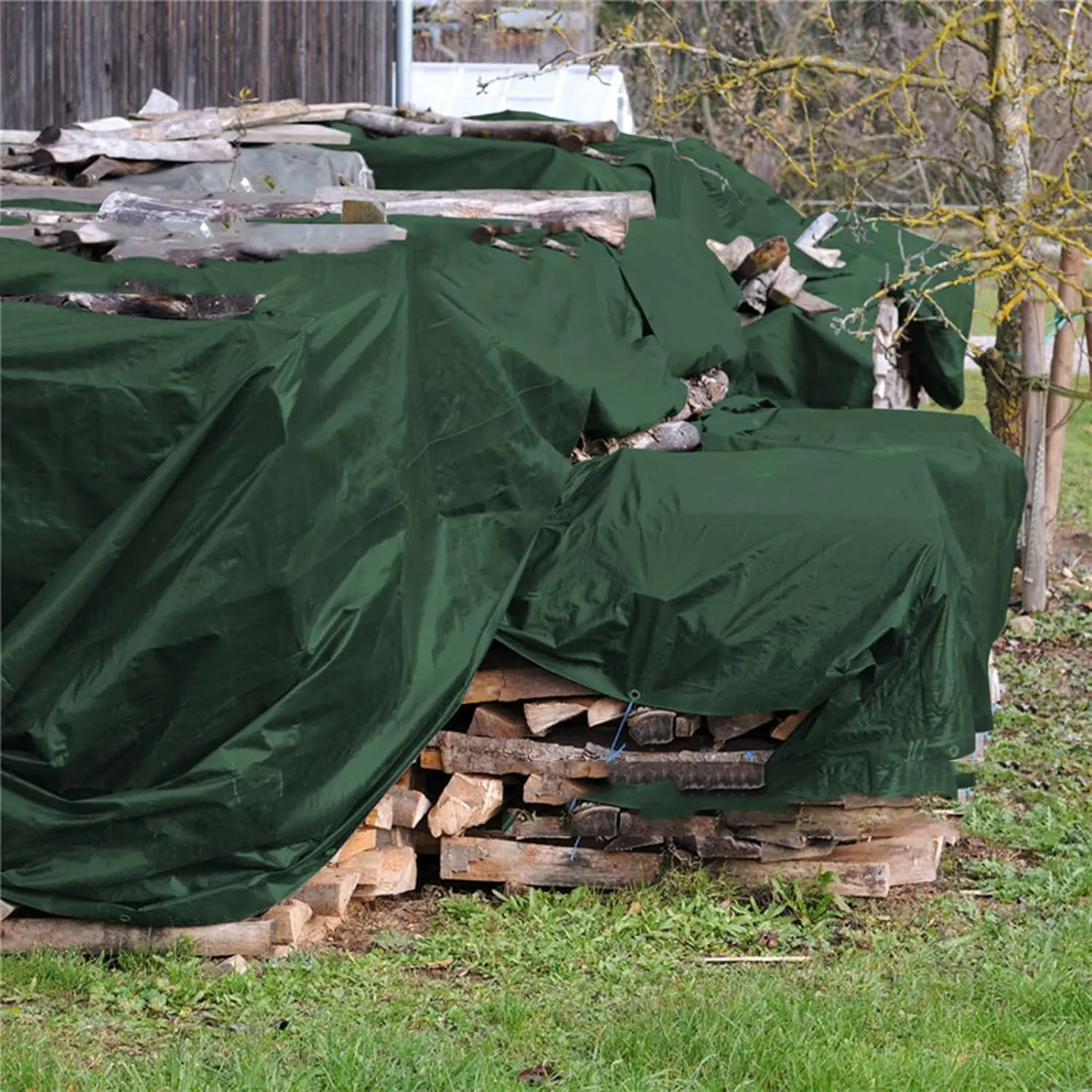 Waterproof Tarp with Metal Grommets, Shade Tarp for Camping, Picnic Mat, Emergency Rain Shelter, Tarpaulin with Reinforced Edges