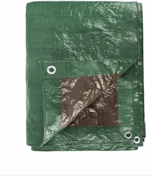 Waterproof Tarp with Metal Grommets, Shade Tarp for Camping, Picnic Mat, Emergency Rain Shelter, Tarpaulin with Reinforced Edges