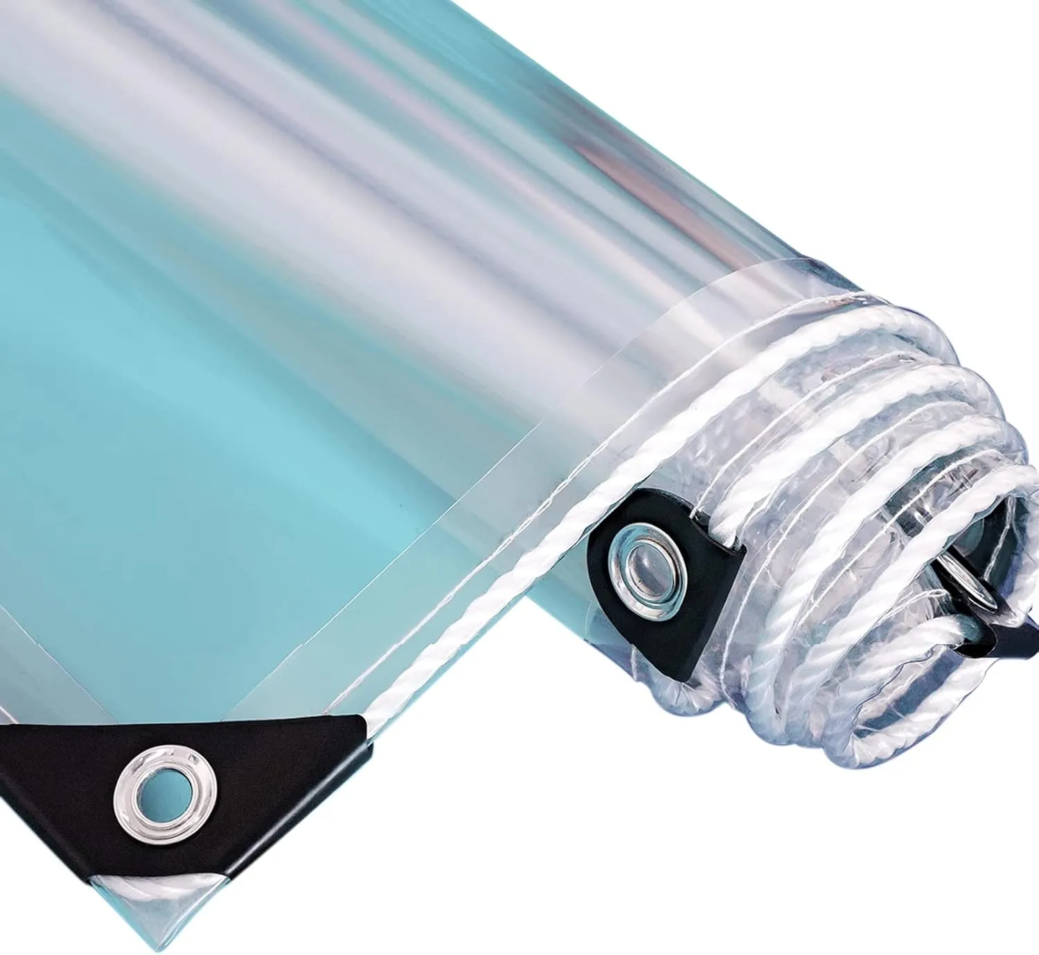 Waterproof Transparent Tarpaulin Outdoor Reinforced Clear Tarp Sheet Cover for Furniture Camping Garden Rainproof Canopy Tent with Grommets, 1.5x1.8m (Size : 1x1.5m)