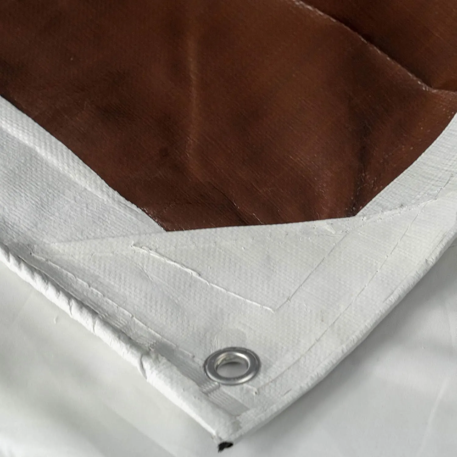 Watershed Innovations 14 Mil HydraTarp Heavy-Duty Waterproof Reversible Tarp, 12 by 40 Feet, White/Brown