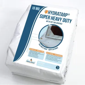 Watershed Innovations HydraTarp 12 Ft. X 20 Ft. Super Heavy Duty Waterproof Tarp - 16mil Thick - White/Brown Reversible Tarp