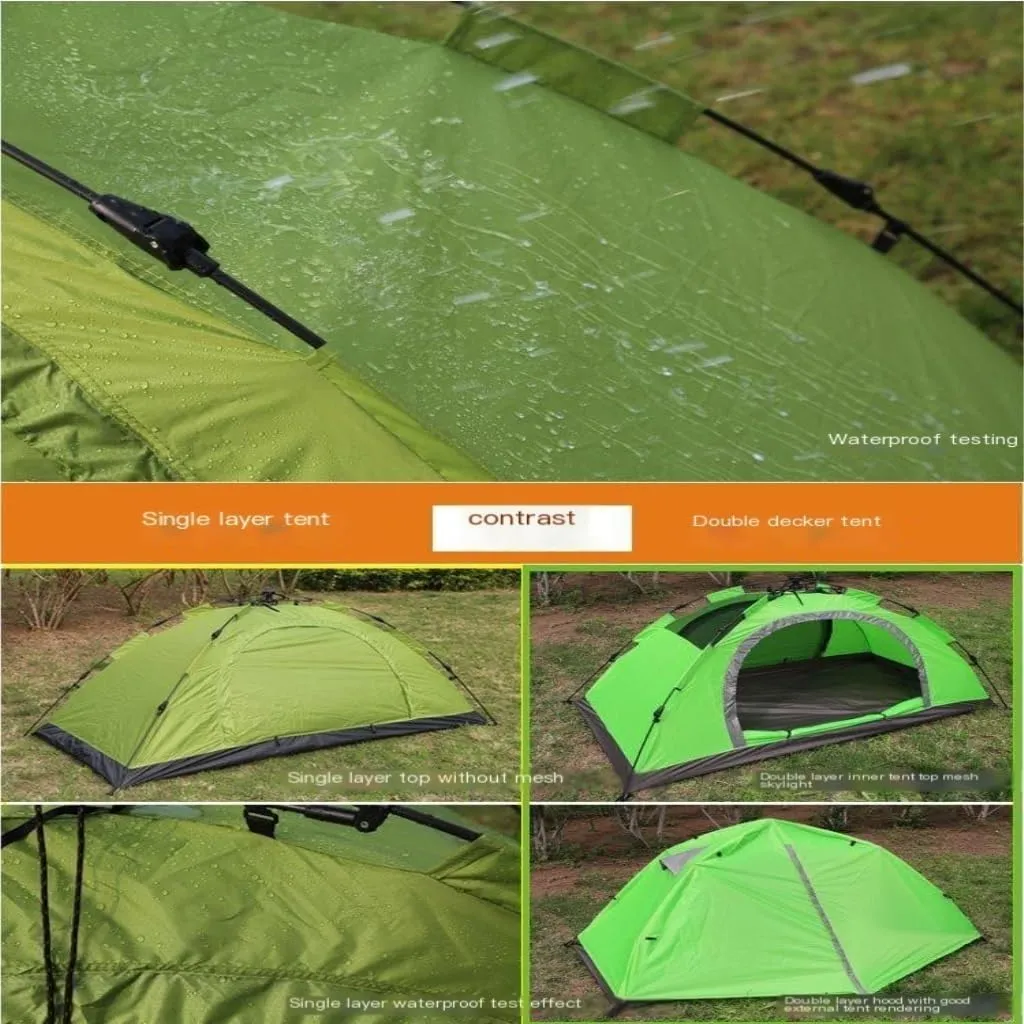 Weatherproof Tents Tent Rainproof Automatic Tent Free of Setup Quick Open Rainproof Single Tent Portable Outdoor Fishing Camping and Hiking Tents