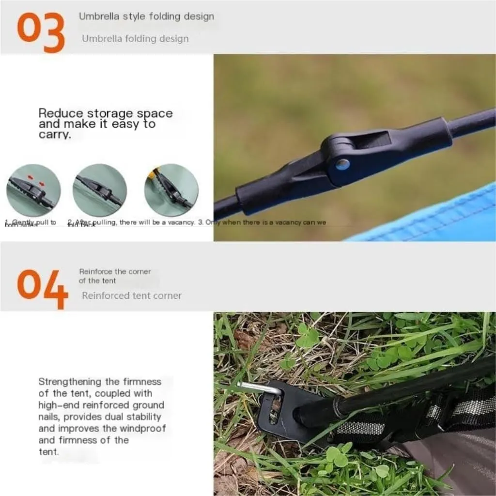 Weatherproof Tents Tent Rainproof Automatic Tent Free of Setup Quick Open Rainproof Single Tent Portable Outdoor Fishing Camping and Hiking Tents