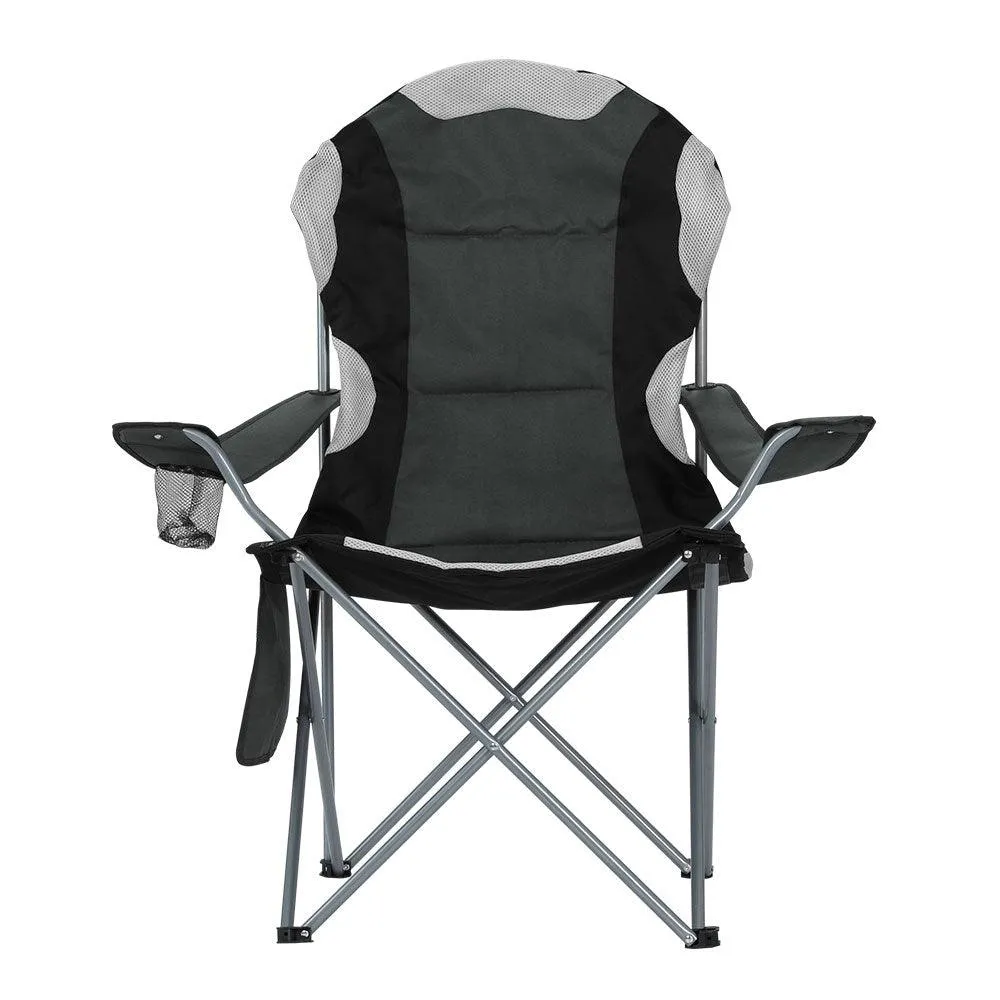 Weisshorn 2X Folding Camping Chairs Arm Chair