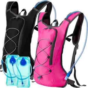 Wesiti 2 Pack Hydration Backpack Pack with 2 Pcs 2L Hydration Bladder Hiking Backpack Bladder for Hiking Cycling Climbing