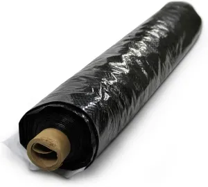 Whitecap - Black Plastic Sheeting - 6 Mil - (10' x 100') - Black Plastic Tarp, Polyethylene Vapor Barrier Plastic Sheeting, Construction Plastic, Black Painters Tarp, Dura Skrim Reinforced