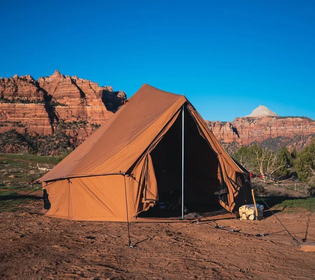WHITEDUCK Regatta Canvas Bell Tent - w/StoveJack, Waterproof, 4 Season Luxury Camping and Glamping Yurt Tent Outdoor