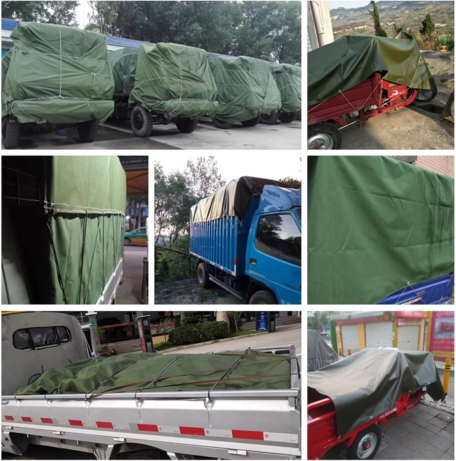 Windproof Tarpaulin Waterproof 13.1x32.8ft, Tarpaulin Sheet with Eyelets, Thick PVC Waterproof Tarpaulin, Rip and Tear Proof, for Groundsheet, Dog Shed, Greenhouse