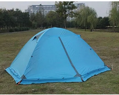 Winter Tent with Snow Skirt!2-3Persons Aluminum Pole Double Layer 2Doors Windproof Big Rain Proof Professional Camping Tent (Color : E) (E One Size)
