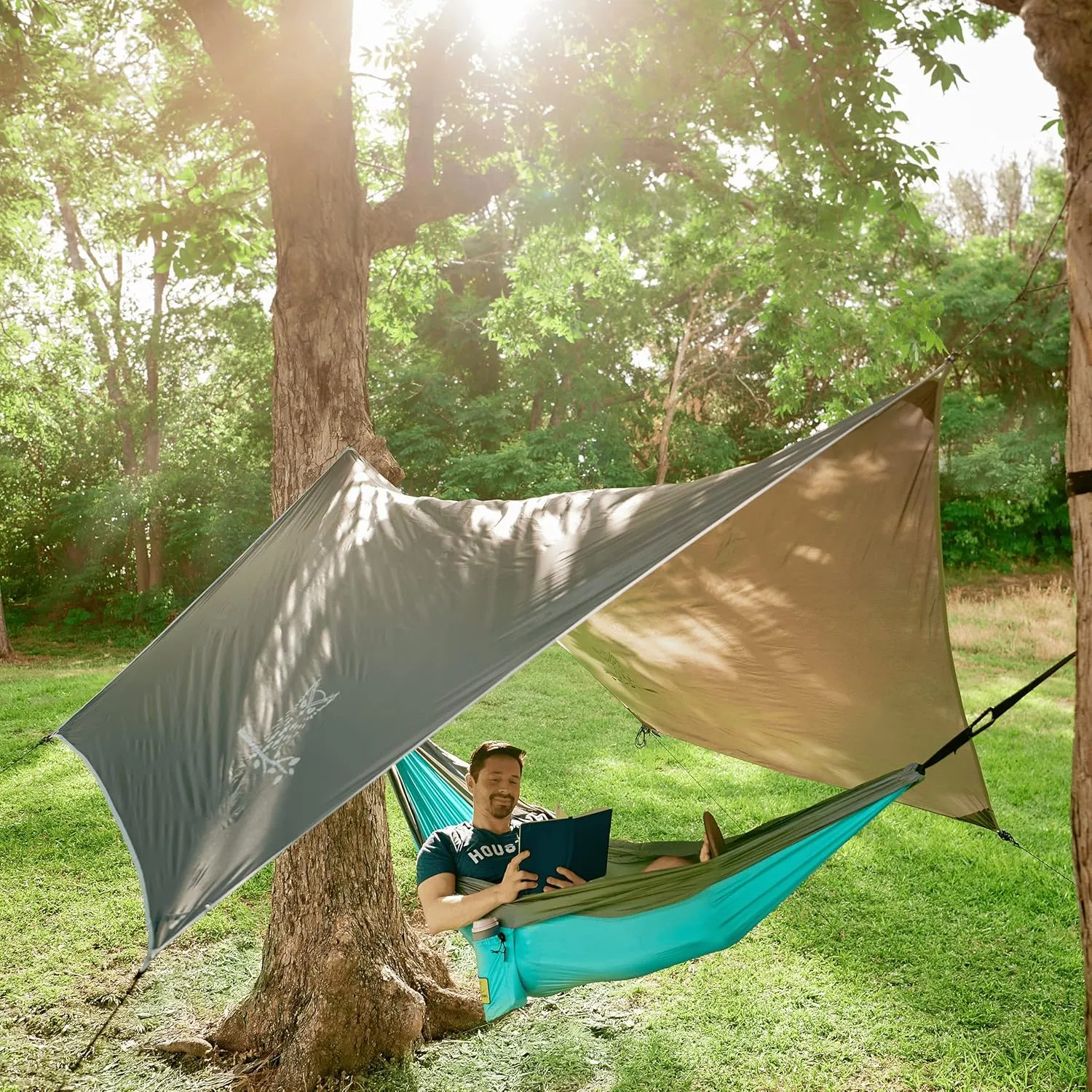 Wise Owl Outfitters Hammock Tarp, Hammock Tent - Rain Tarp for Camping Hammock - Camping Gear Must Haves w/Easy Set Up Including Tent Stakes and Carry Bag