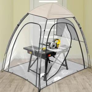 Woanger 1 Set Extra Large Tile Saw Shack 70.8 x 51.2 x 63 Inches Saw Shack Easy-to-Assemble, Collapsible Storage Tent