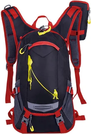 WOBBLO Hiking Daypacks Waterproof Bicycle Backpack， Mountain Bike Water Bag for Men Women， Nylon Cycling Hiking Camping Running Hydration Rucksack(Rojo)
