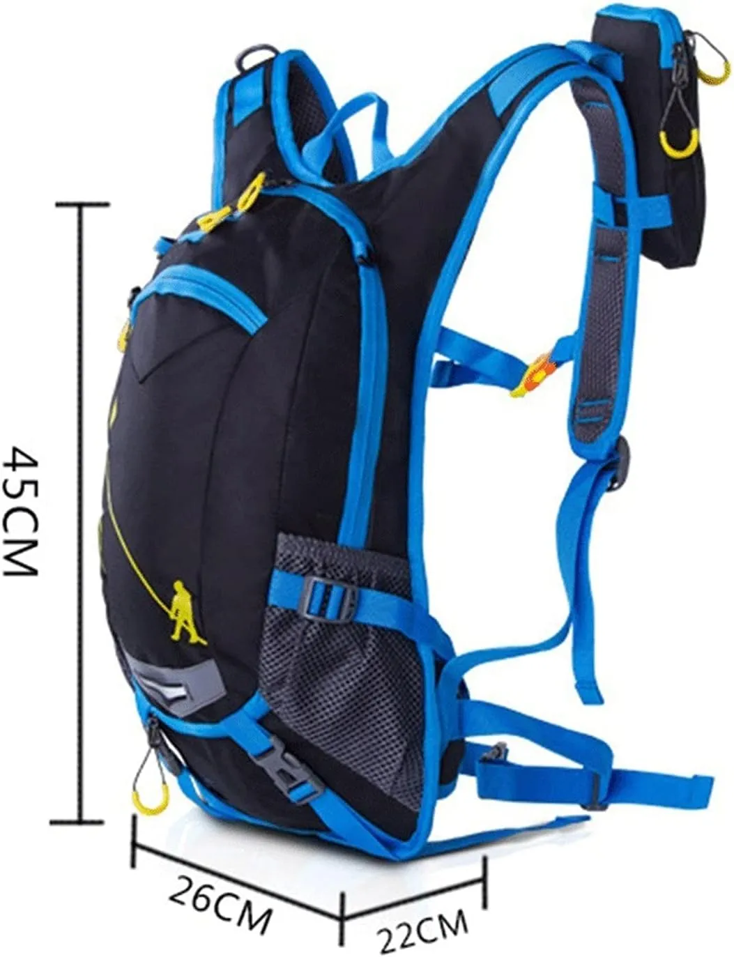 WOBBLO Hiking Daypacks Waterproof Bicycle Backpack， Mountain Bike Water Bag for Men Women， Nylon Cycling Hiking Camping Running Hydration Rucksack(Rojo)
