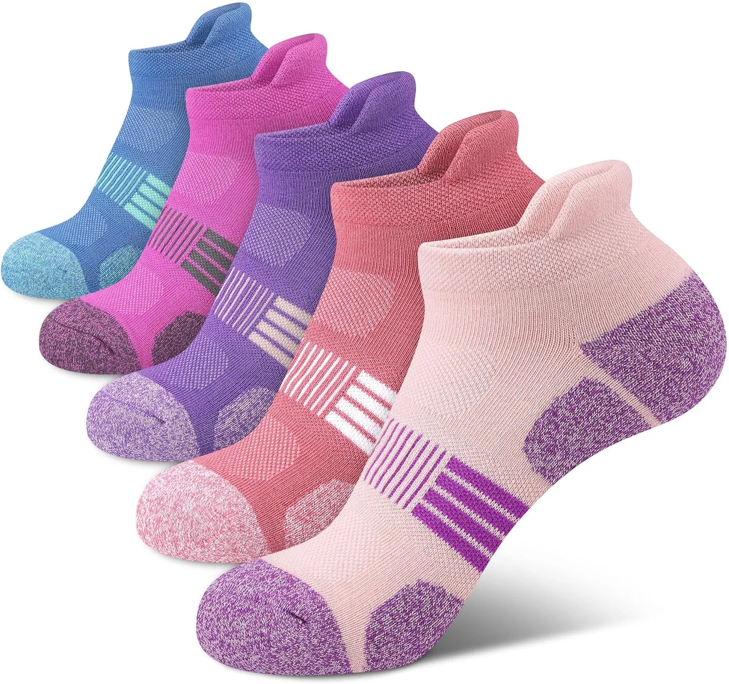 Women Ankle Socks Cushioned Running Athletic Low Cut Gift Socks for Hiking, Sport, Gym, Workout