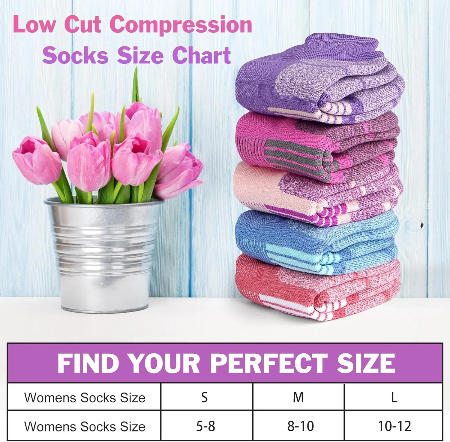 Women Ankle Socks Cushioned Running Athletic Low Cut Gift Socks for Hiking, Sport, Gym, Workout