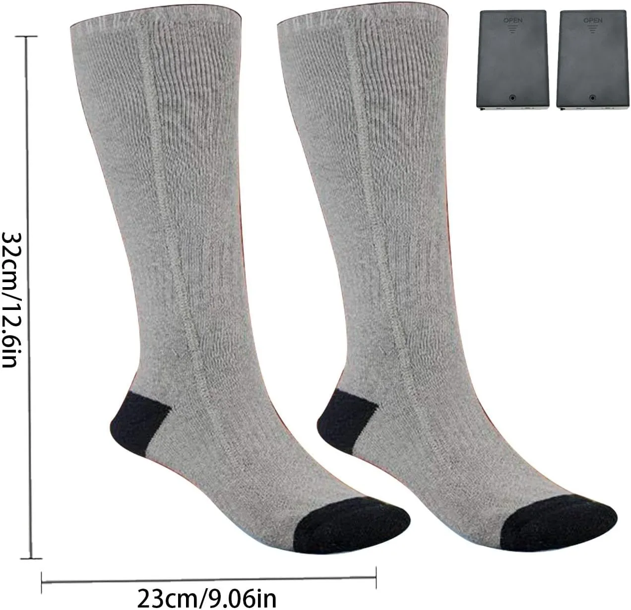 Women Heated Socks - Cycling Foot Warmer | Cold Weather Heat Socks, Winter Warm Thermal Socks, Winter Warming Socks, Insulated Socks Men, 3 Temperature Settings for Extreme Cold Weather Camping