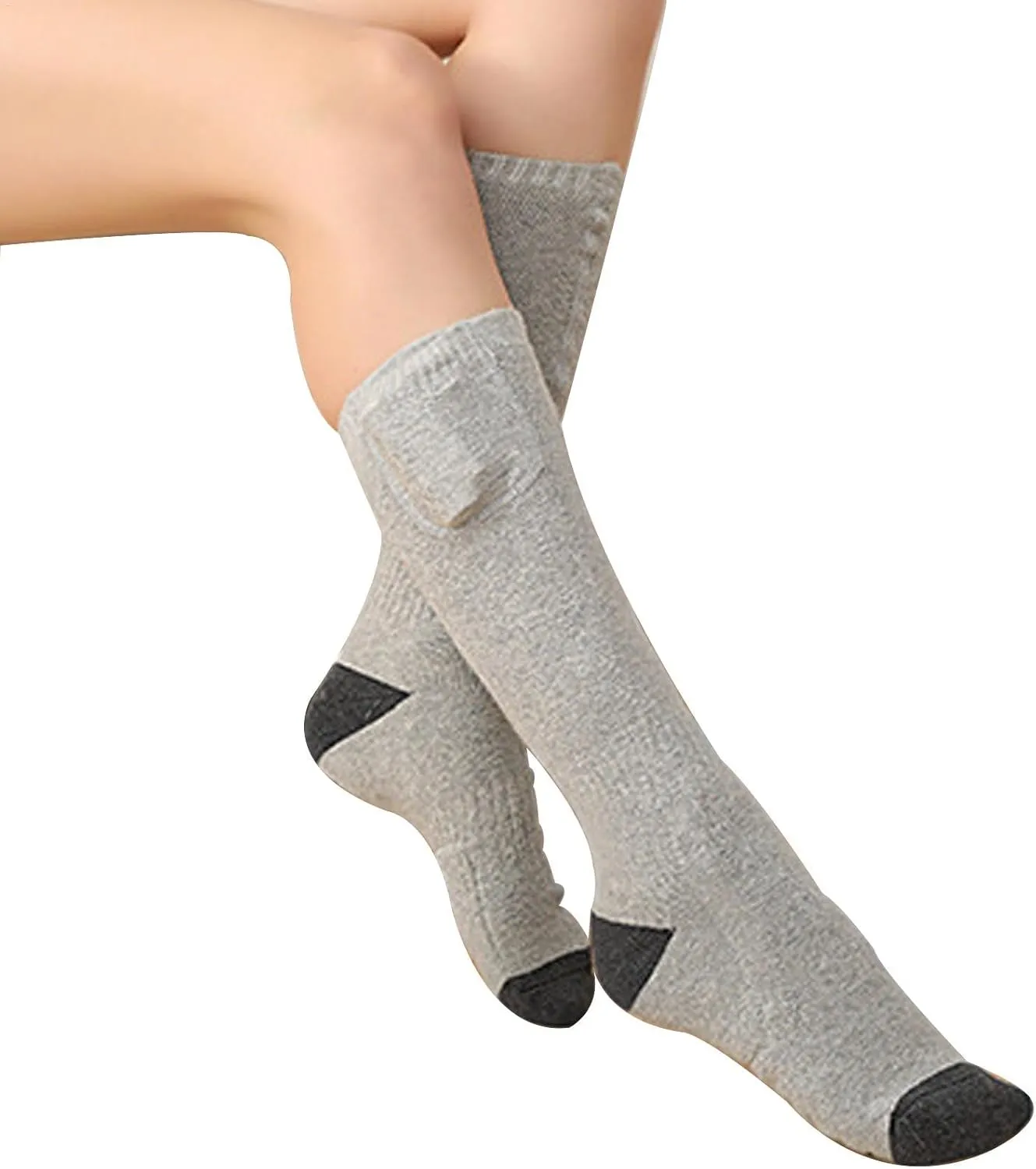Women Heated Socks - Cycling Foot Warmer | Cold Weather Heat Socks, Winter Warm Thermal Socks, Winter Warming Socks, Insulated Socks Men, 3 Temperature Settings for Extreme Cold Weather Camping