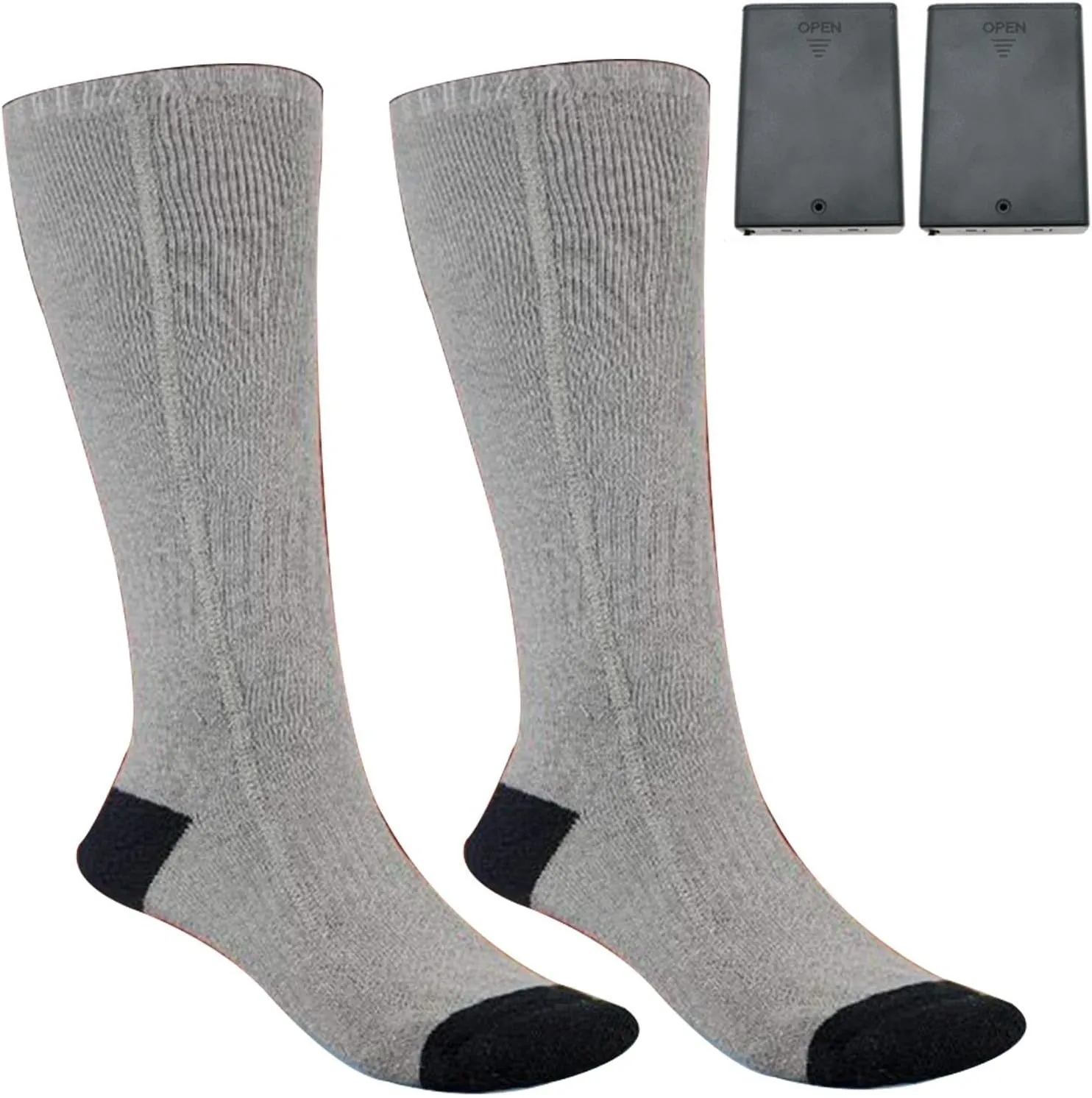 Women Heated Socks - Cycling Foot Warmer | Cold Weather Heat Socks, Winter Warm Thermal Socks, Winter Warming Socks, Insulated Socks Men, 3 Temperature Settings for Extreme Cold Weather Camping