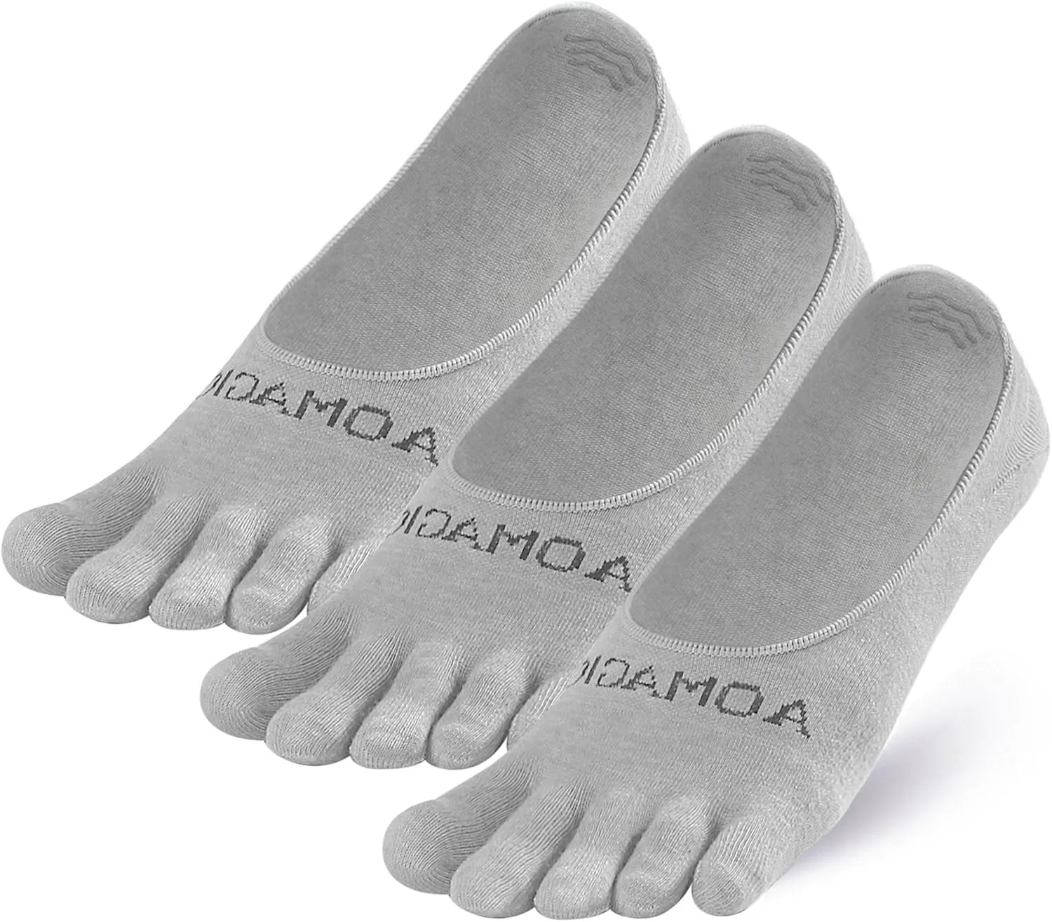 Women's 3 Pack Low Cut Invisible Non-Slip Ankle Socks, Modern Coolmax Toe Socks, Small/Medium/Large, 3 Count