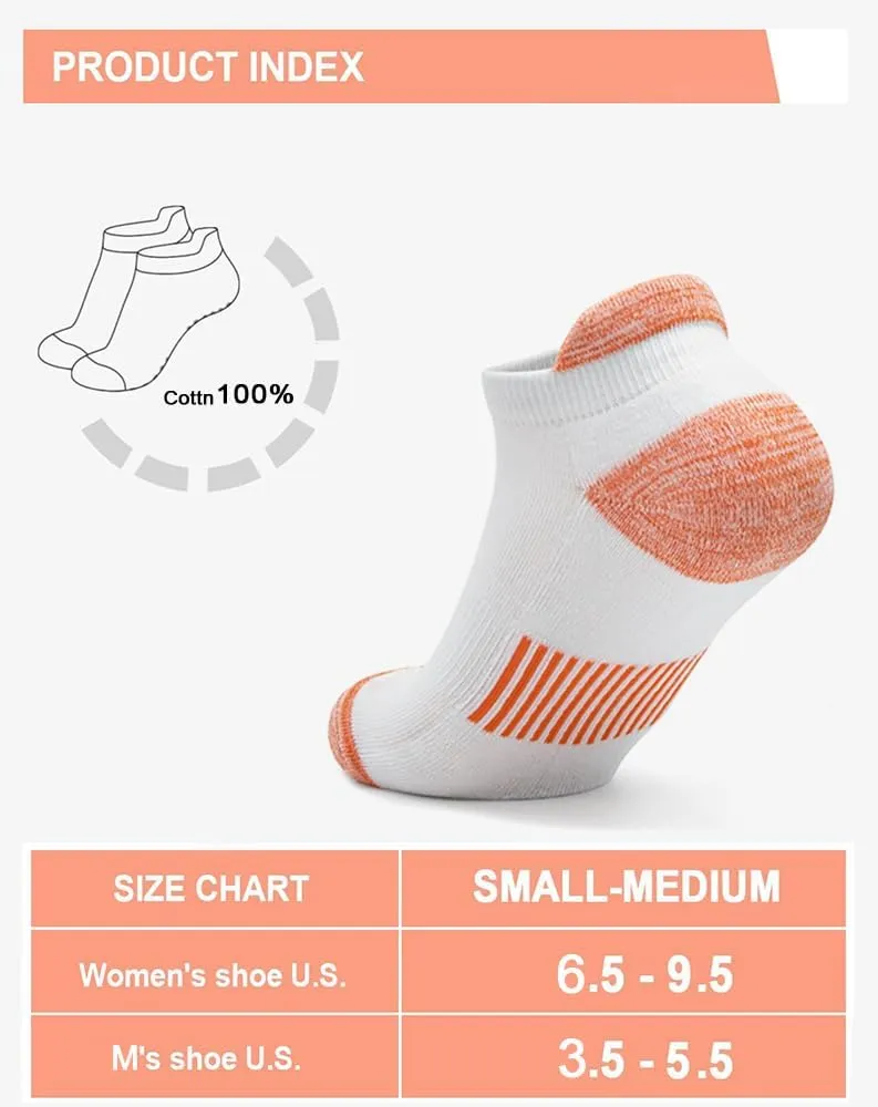 Womens Ankle Socks 6 Pairs Anti-blister Thick Cushioned Wicking Odor Resist Athletic Running Socks With Heel Tab